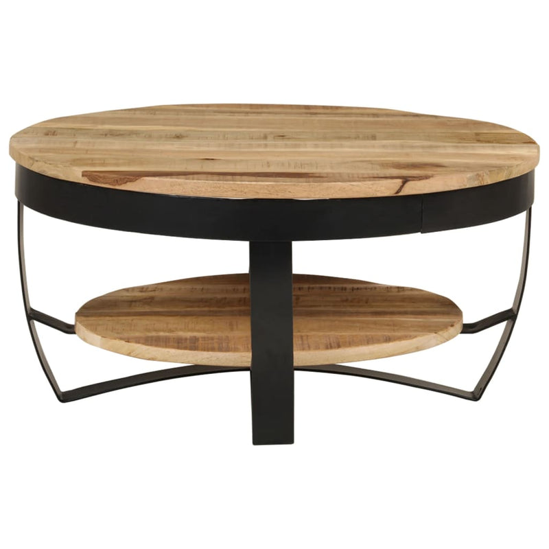 Coffee Table Solid Rough Mango Wood 65x32 cm