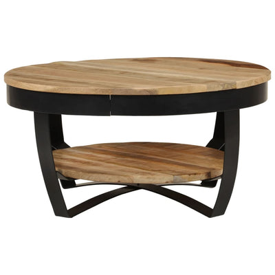 Coffee Table Solid Rough Mango Wood 65x32 cm