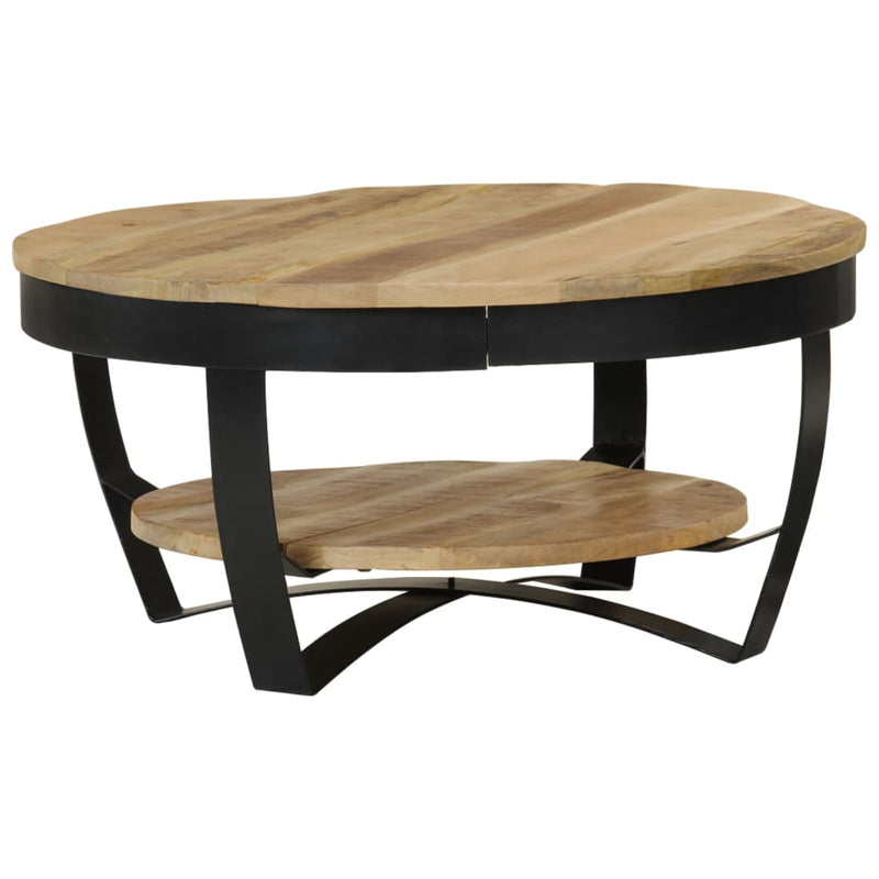 Coffee Table Solid Rough Mango Wood 65x32 cm