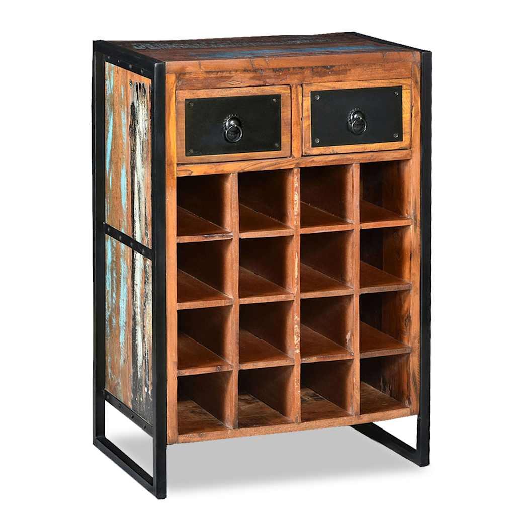 vidaXL Wine Rack for 16 Bottles Solid Reclaimed Wood 1