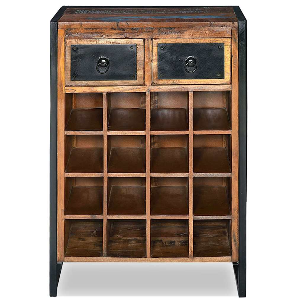 vidaXL Wine Rack for 16 Bottles Solid Reclaimed Wood 2