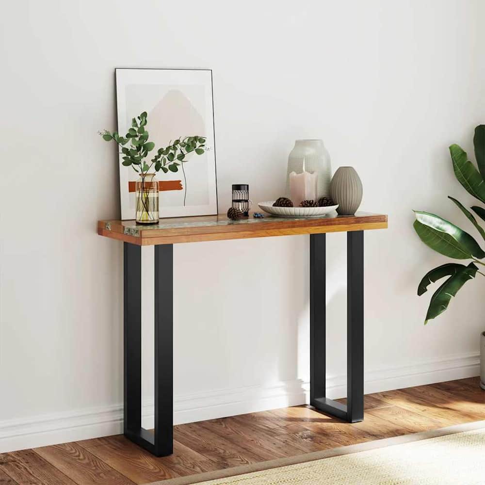 245065 vidaXL Console Table Teak 100x35x75 cm 1