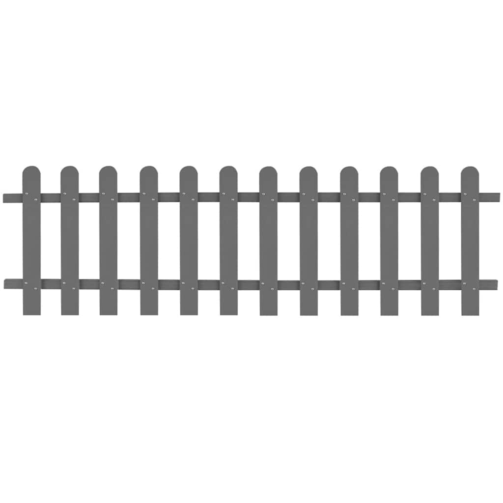 Picket Fence WPC 200x60 cm Grey 60 cm