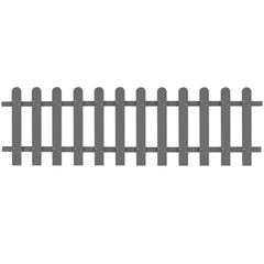 Picket Fence WPC 200x60 cm Grey 60 cm