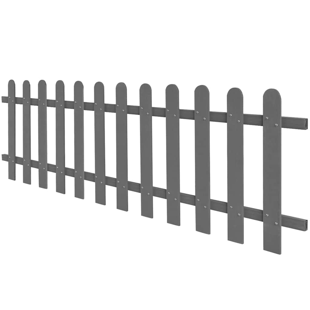 Picket Fence WPC 200x60 cm Grey 60 cm