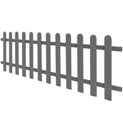 Picket Fence WPC 200x60 cm Grey 60 cm