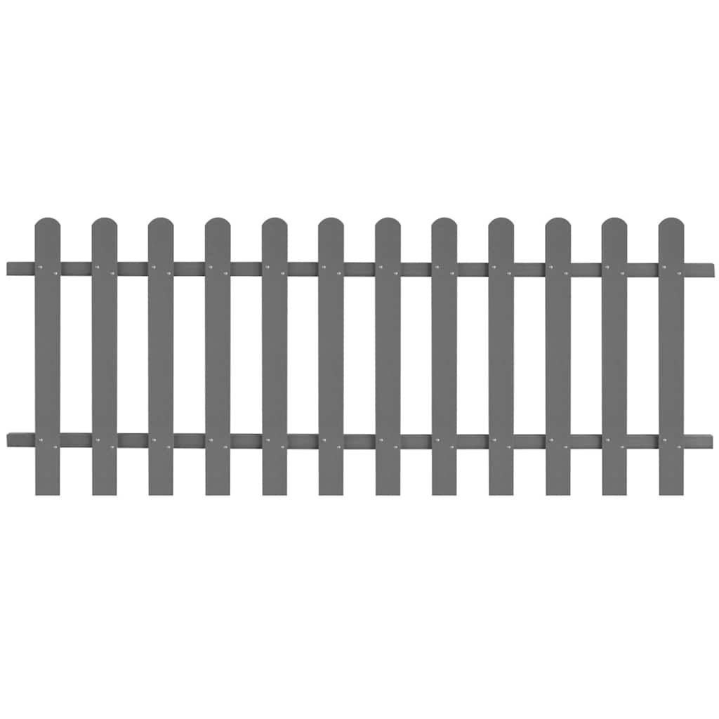 Picket Fence WPC 200x60 cm Grey 80 cm