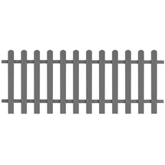Picket Fence WPC 200x60 cm Grey 80 cm
