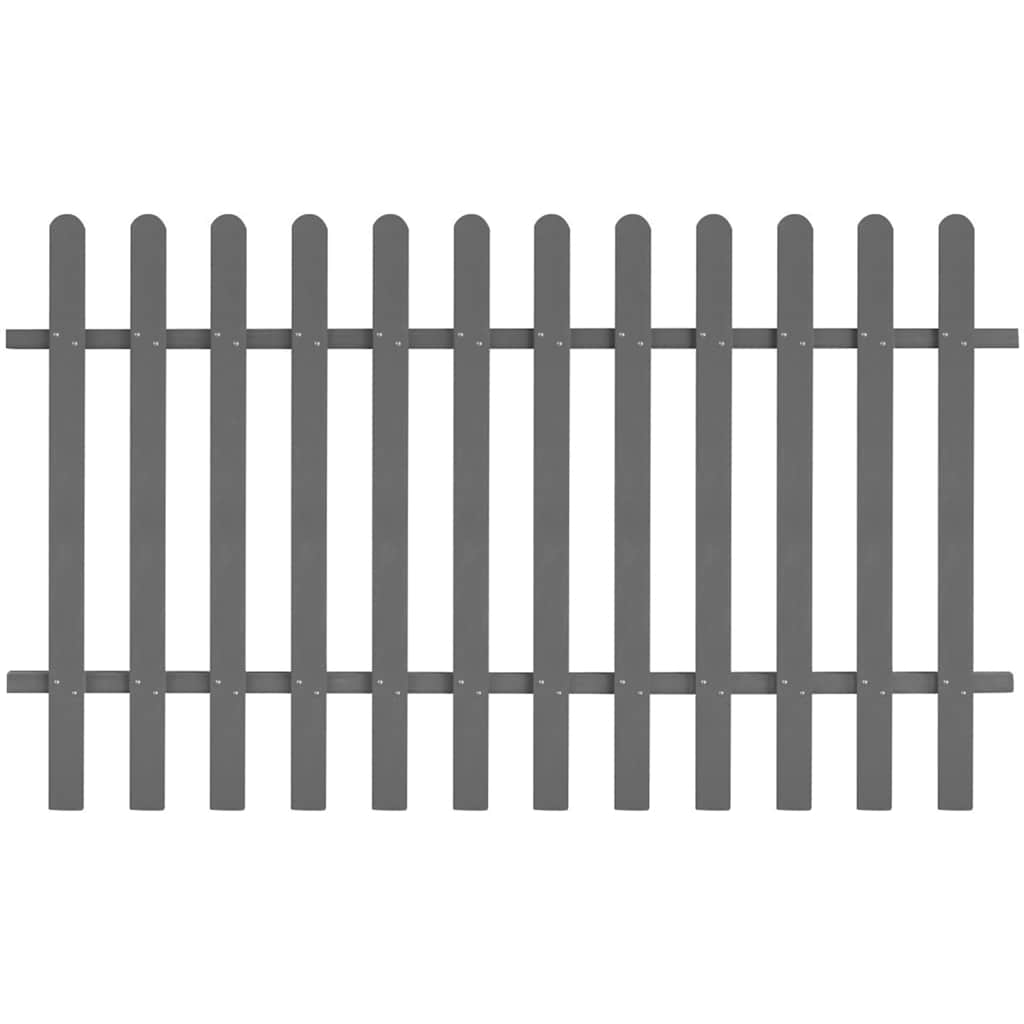 Picket Fence WPC 200x60 cm Grey 120 cm