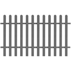 Picket Fence WPC 200x60 cm Grey 120 cm