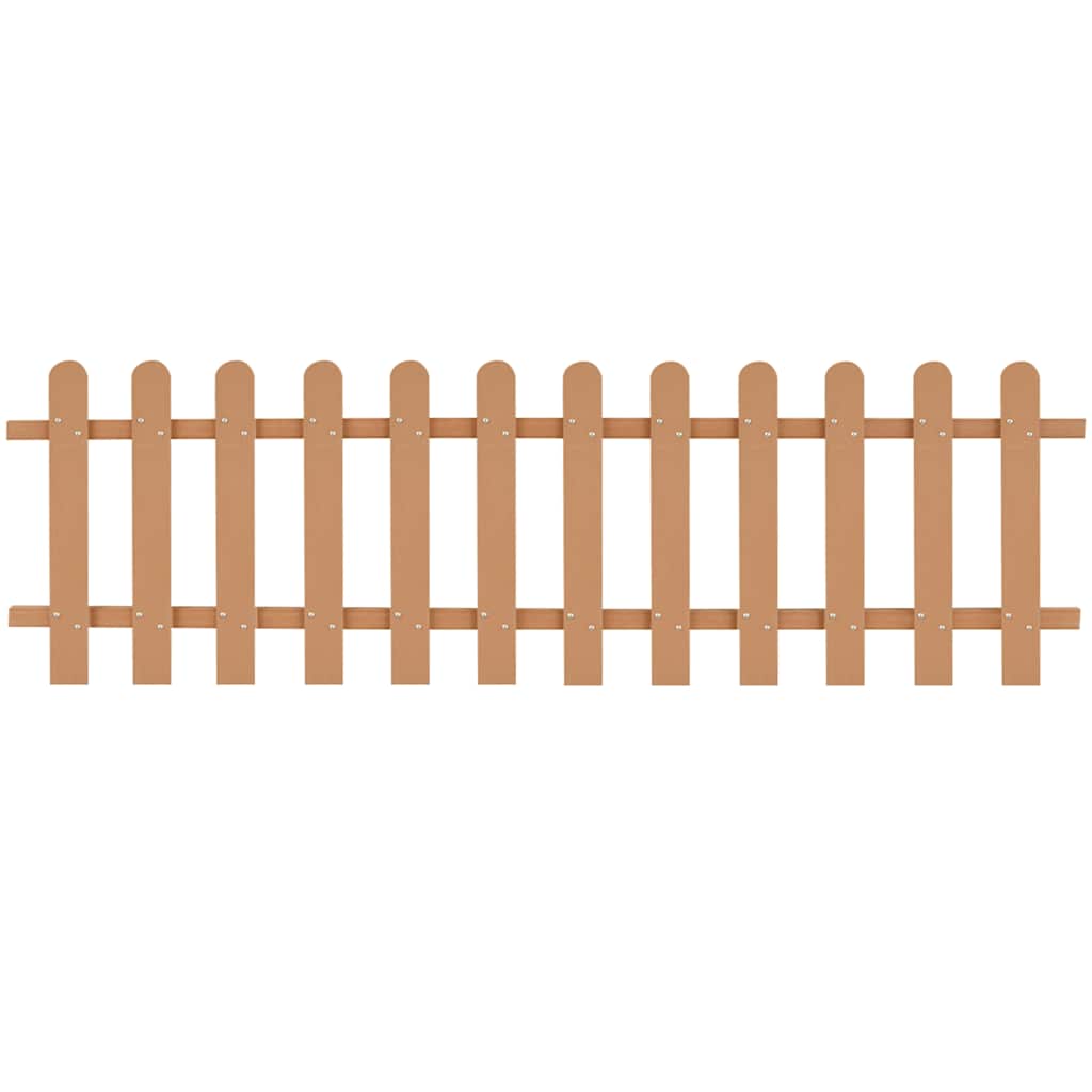 Picket Fence WPC 200x60 cm Brown 60 cm