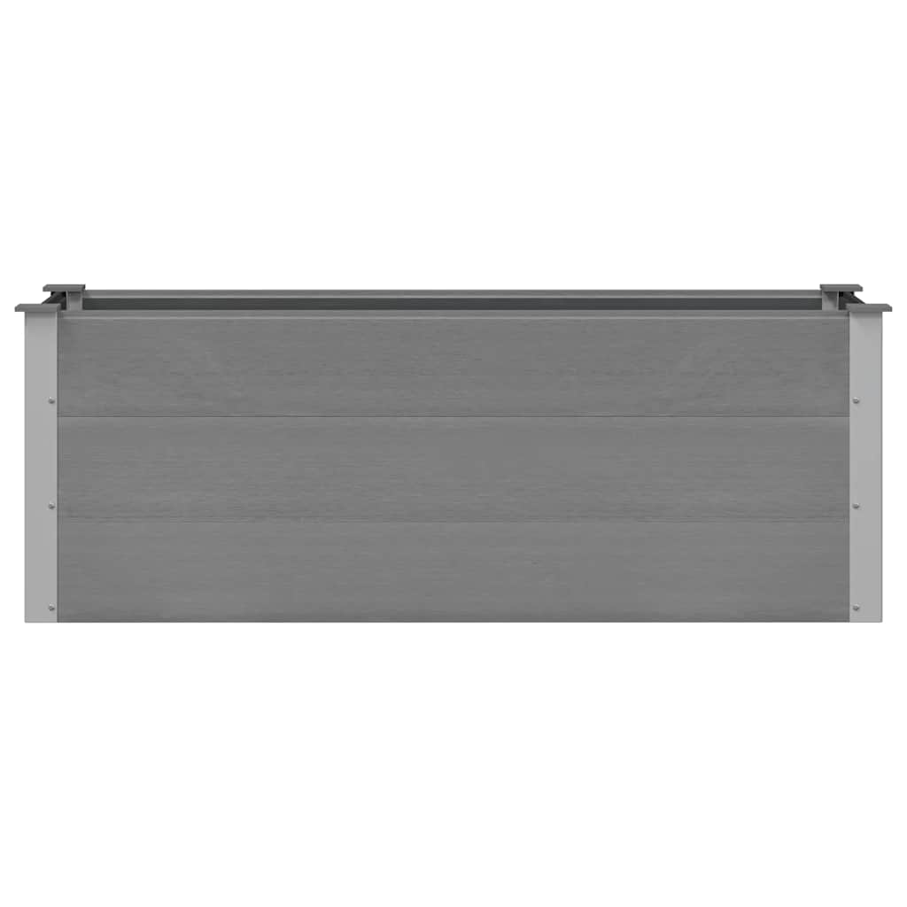 Garden Raised Bed WPC Grey Depth 50 cm 150 cm 54 cm