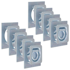 vidaXL Lashing Rings for Trailer 8 pcs Galvanised Steel 2000 kg 1