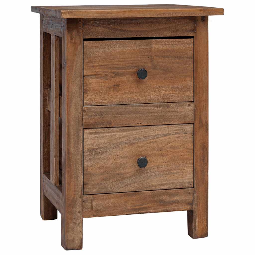vidaXL Nightstand Solid Mahogany Wood 40x30x51 cm 2