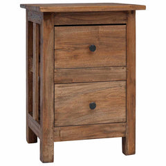 vidaXL Nightstand Solid Mahogany Wood 40x30x51 cm 2
