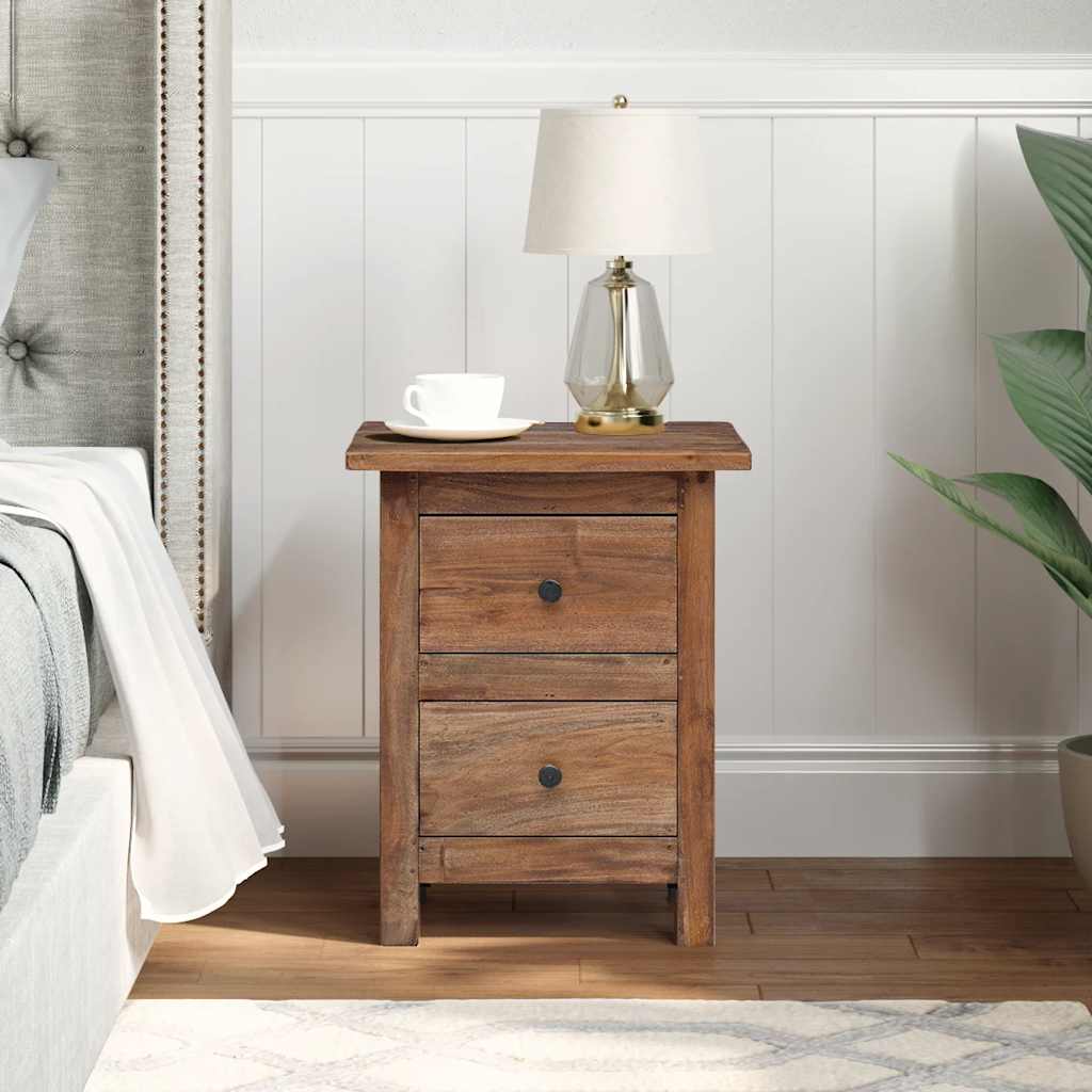 vidaXL Nightstand Solid Mahogany Wood 40x30x51 cm 3