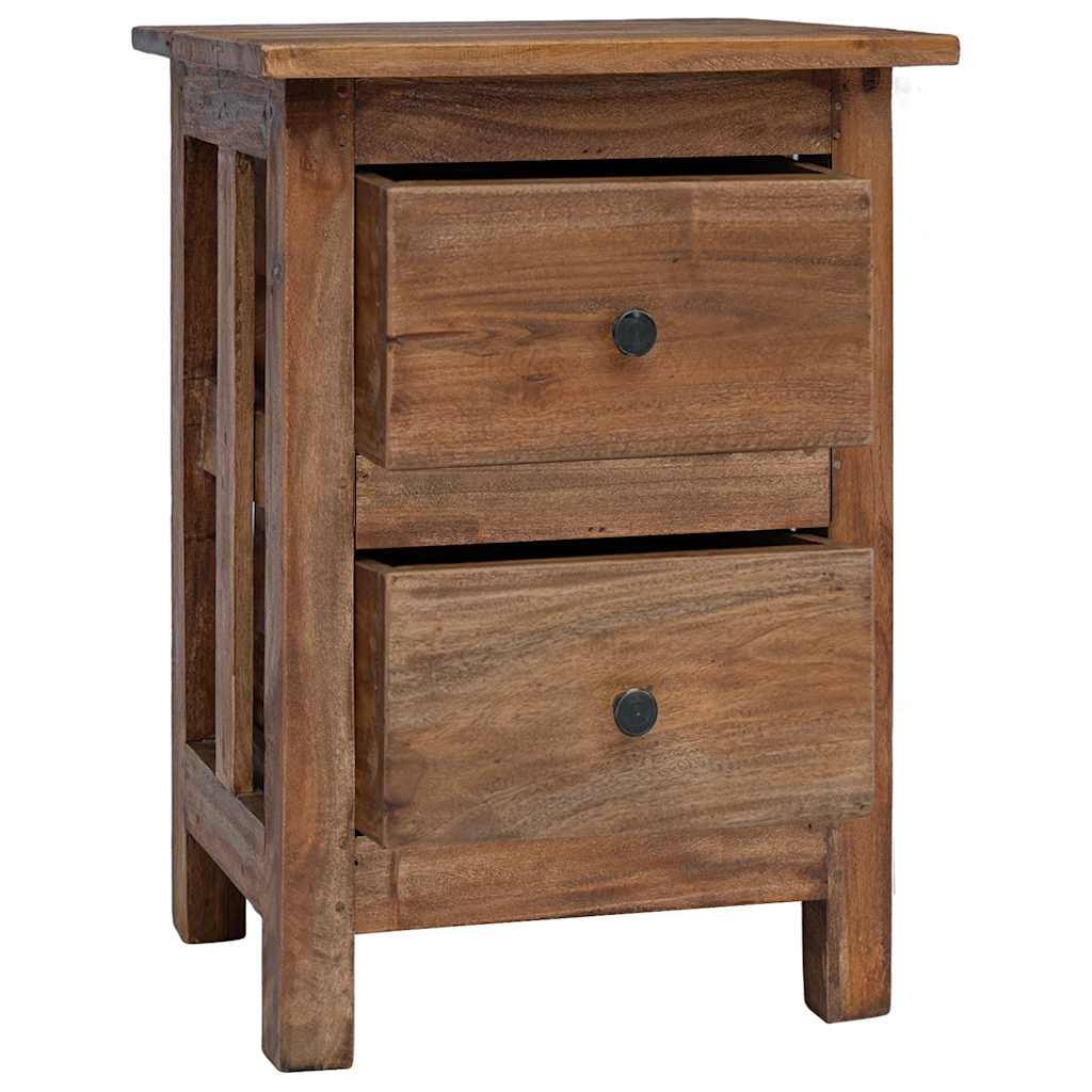 vidaXL Nightstand Solid Mahogany Wood 40x30x51 cm 4