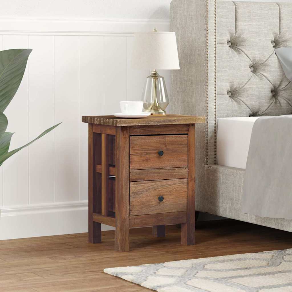 vidaXL Nightstand Solid Mahogany Wood 40x30x51 cm 1