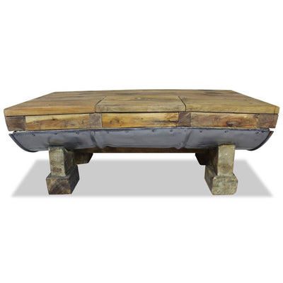 Coffee Table Solid Reclaimed Wood 90x50x35 cm