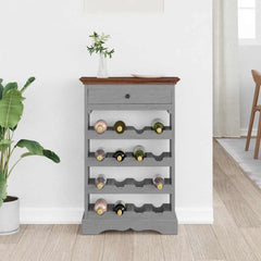 vidaXL Wine Rack Solid Mahogany Wood 55x23x85 cm 2