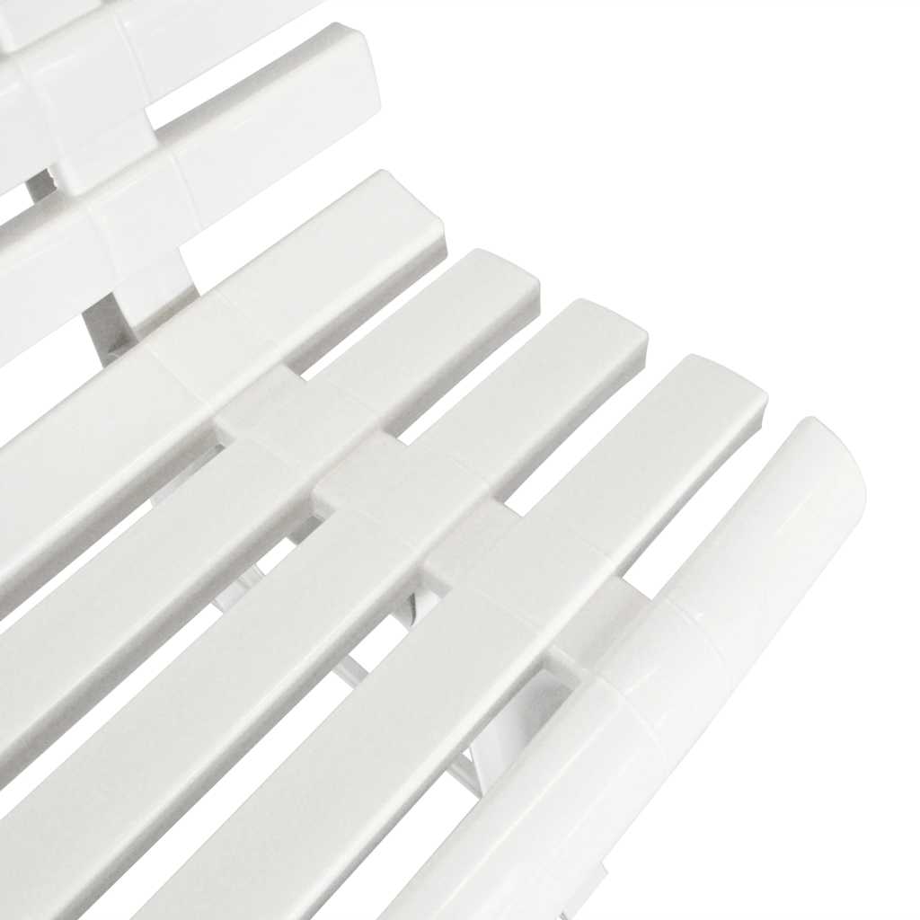 vidaXL Garden Bench 145.5 cm Plastic White 4