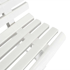 vidaXL Garden Bench 145.5 cm Plastic White 4