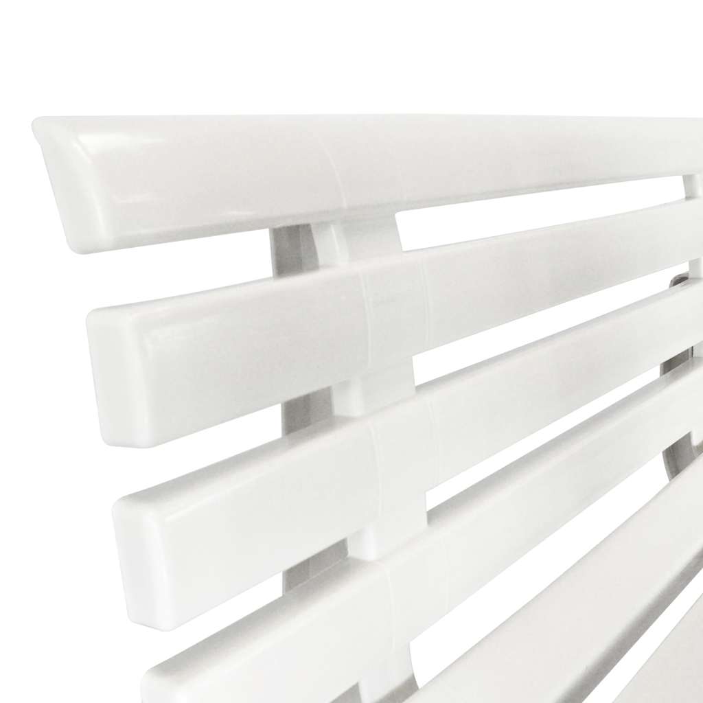 vidaXL Garden Bench 145.5 cm Plastic White 5
