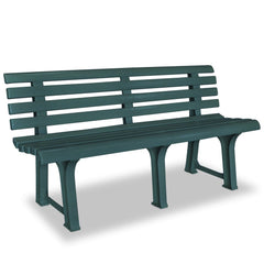 vidaXL Garden Bench 145.5 cm Plastic Green 1