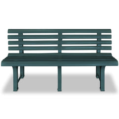 vidaXL Garden Bench 145.5 cm Plastic Green 2