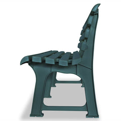 vidaXL Garden Bench 145.5 cm Plastic Green 3