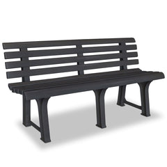 vidaXL Garden Bench 145.5 cm Plastic Anthracite 1