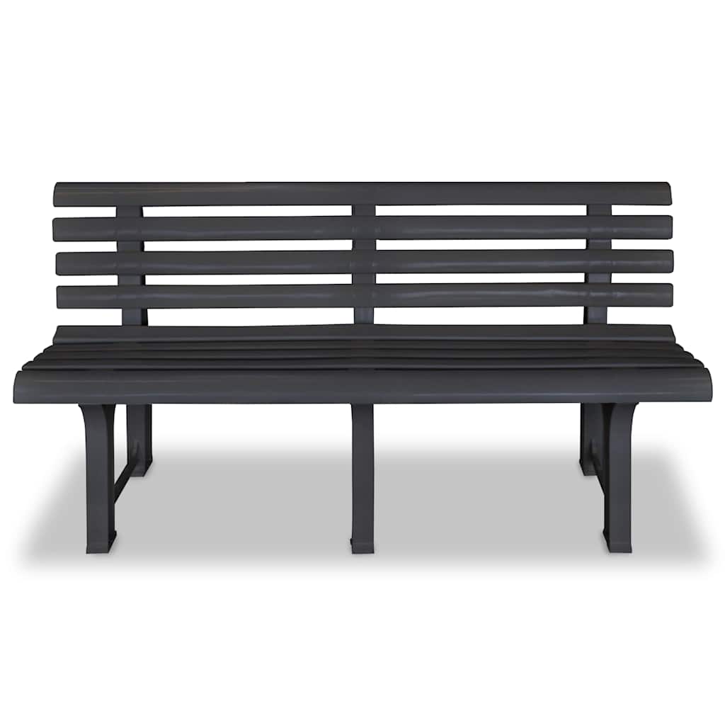 vidaXL Garden Bench 145.5 cm Plastic Anthracite 2