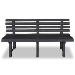vidaXL Garden Bench 145.5 cm Plastic Anthracite 2