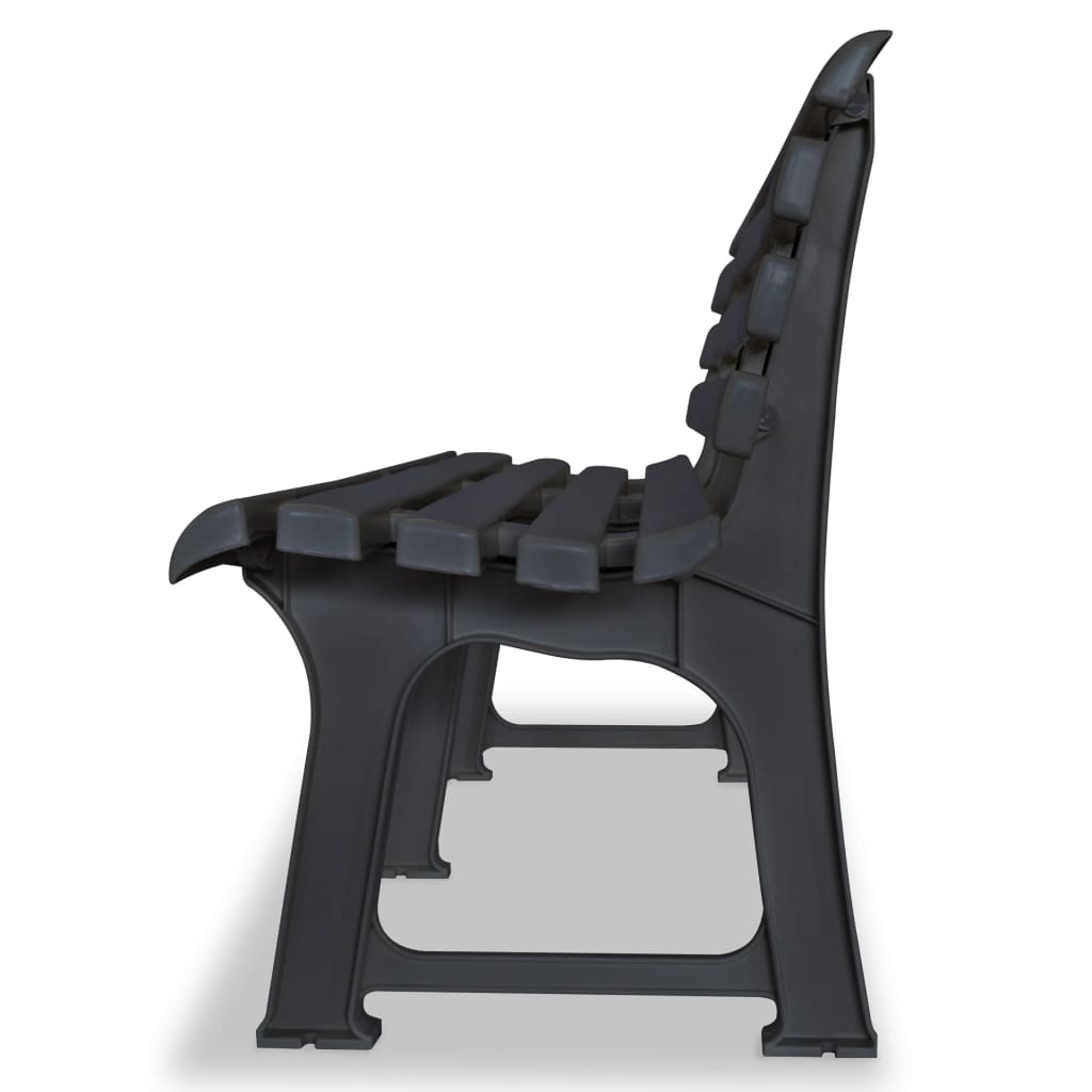 vidaXL Garden Bench 145.5 cm Plastic Anthracite 3