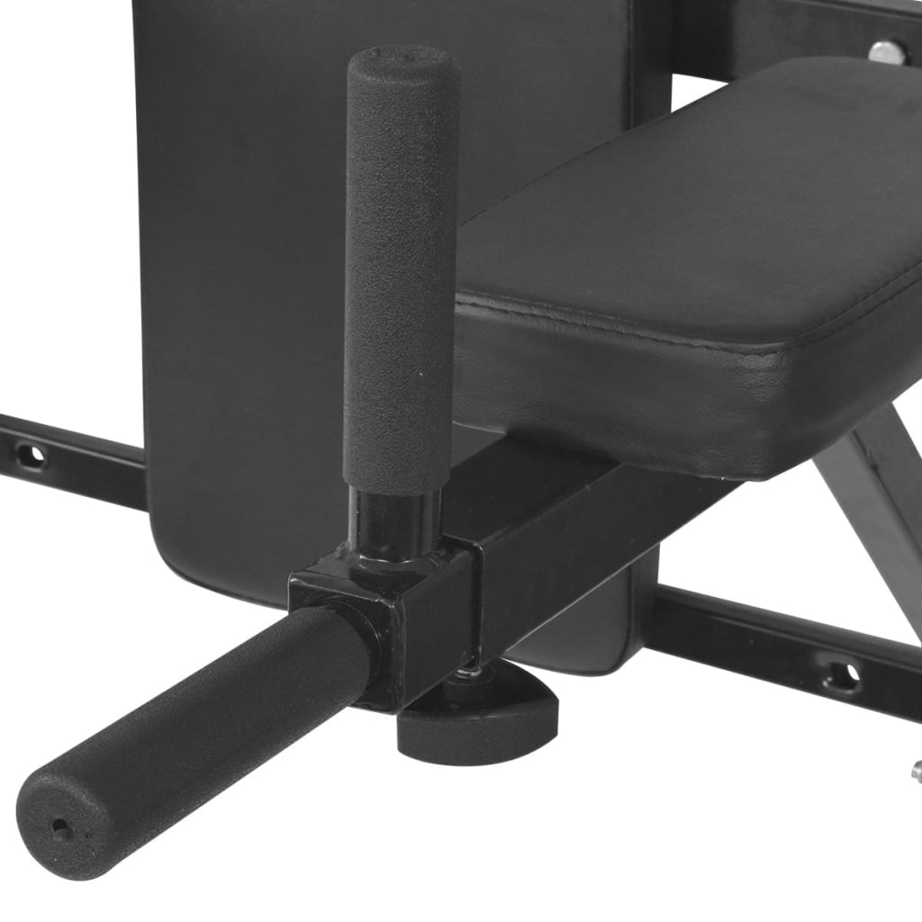 vidaXL Wall-mounted Fitness Dip Station Black 4
