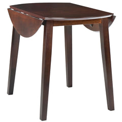 vidaXL Drop-leaf Dining Table Round MDF Brown 2
