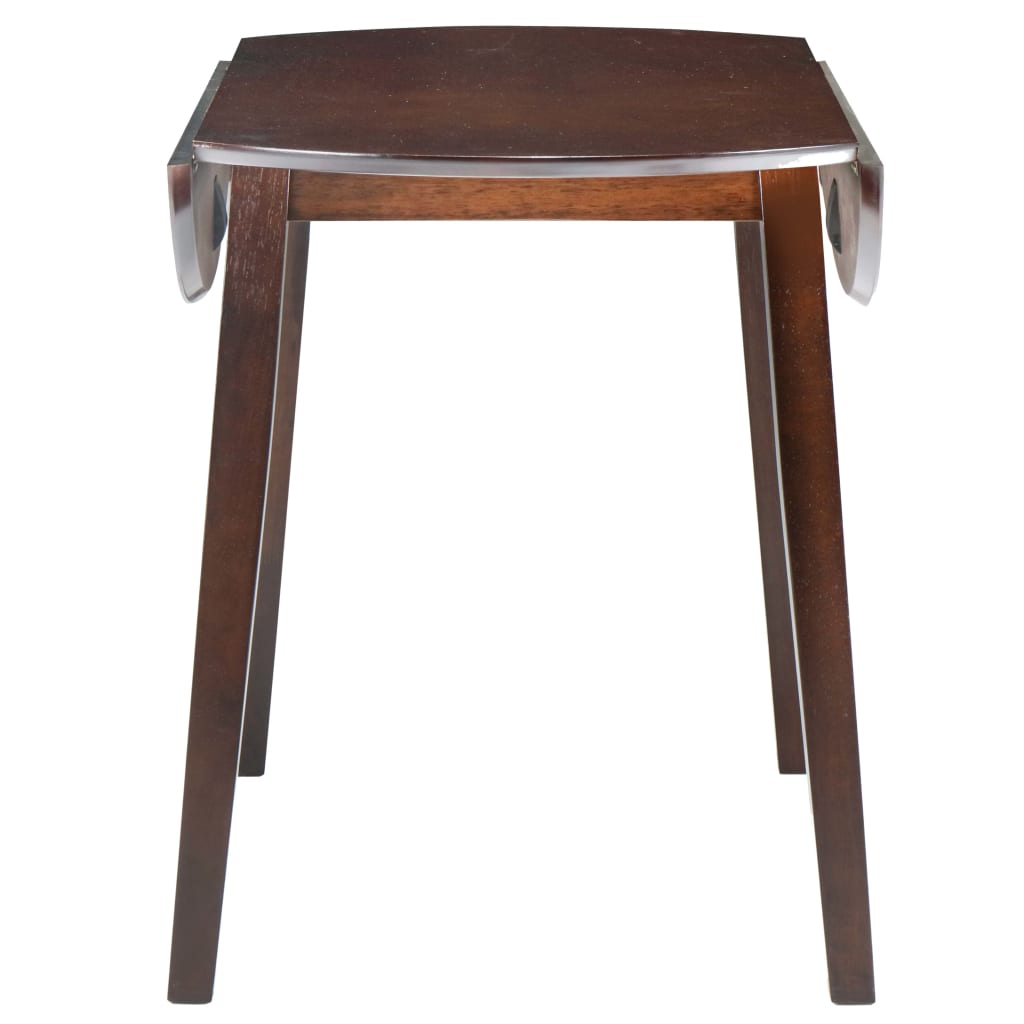 vidaXL Drop-leaf Dining Table Round MDF Brown 3