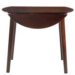 vidaXL Drop-leaf Dining Table Round MDF Brown 5