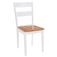 vidaXL Dining Chairs 4 pcs White Solid Rubber Wood 2