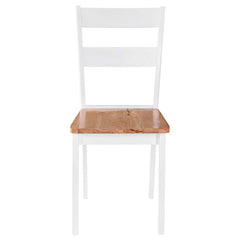 vidaXL Dining Chairs 4 pcs White Solid Rubber Wood 3
