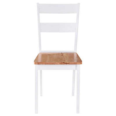 Dining Chairs 4 pcs White Solid Rubber Wood