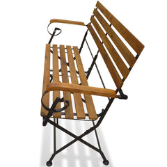 vidaXL Folding Garden Bench 112 cm Solid Acacia Wood 3