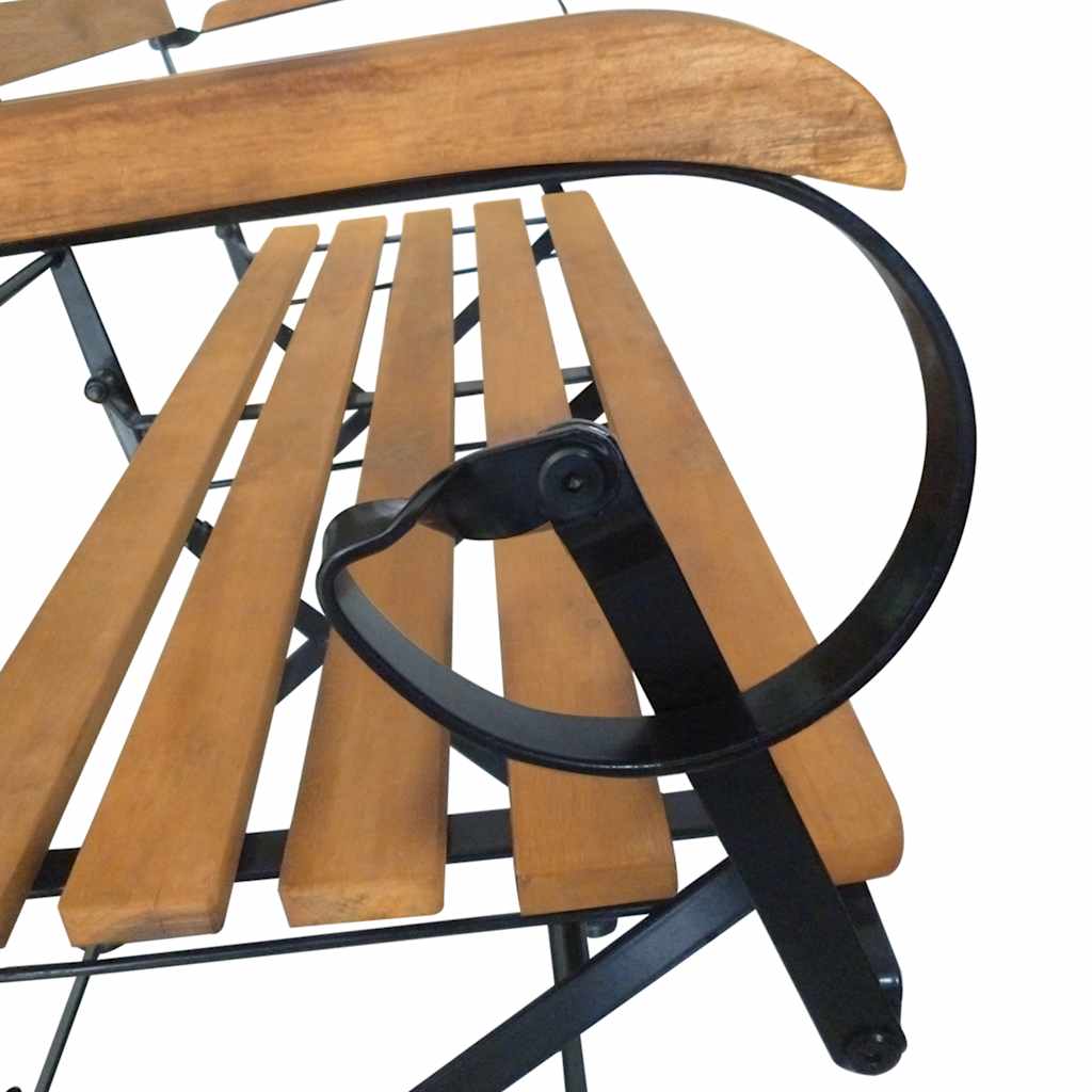 vidaXL Folding Garden Bench 112 cm Solid Acacia Wood 4