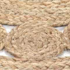vidaXL Area Rug Braided Design Jute 90 cm Round 3