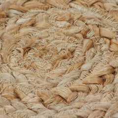 vidaXL Area Rug Braided Design Jute 90 cm Round 4