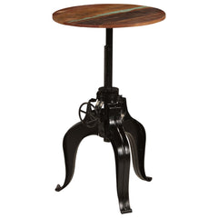 vidaXL Bar Table Solid Reclaimed Wood 60x(76-110) cm 1