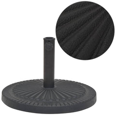 vidaXL Parasol Base | Black | Resin | 14 kg | Decorative Inlays | Round 1