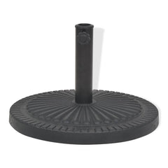 vidaXL Parasol Base | Black | Resin | 14 kg | Decorative Inlays | Round 2