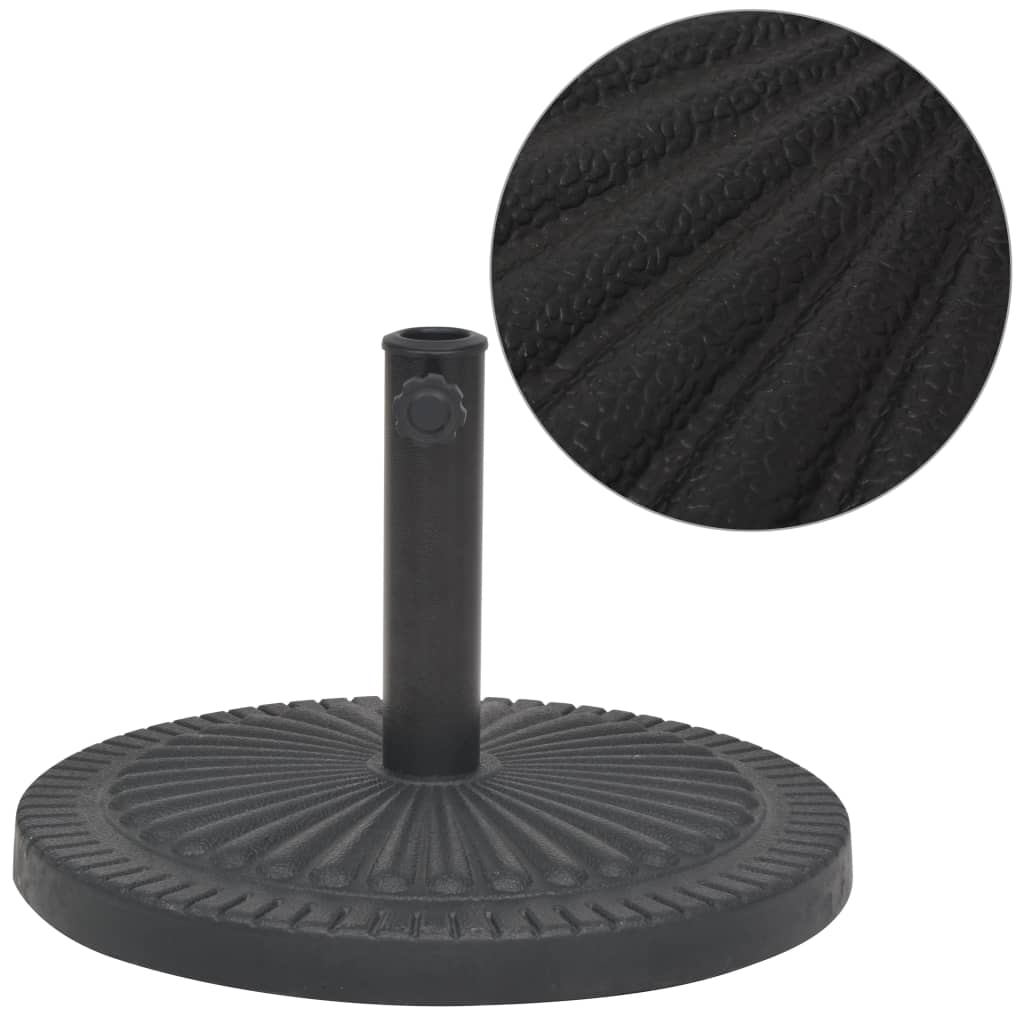 vidaXL Parasol Base Resin Round Black 29 kg 1