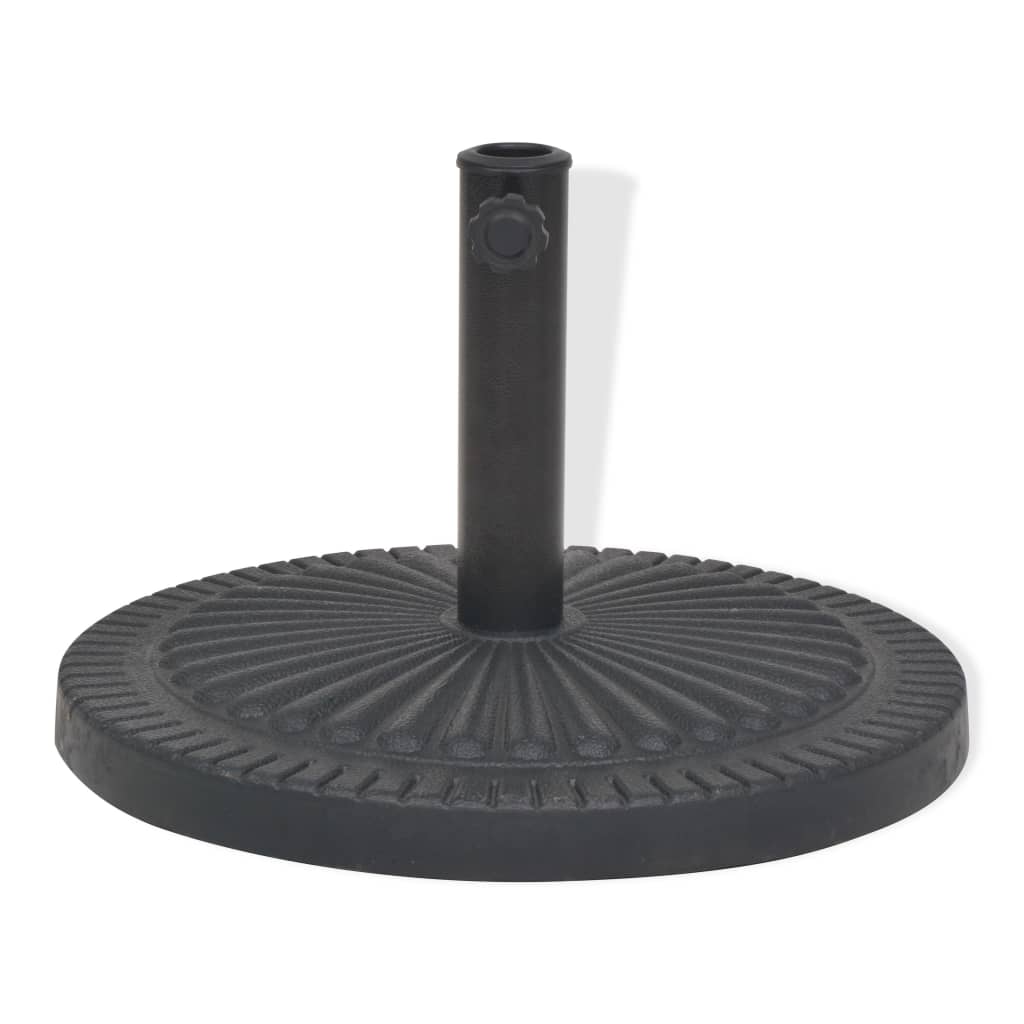 vidaXL Parasol Base Resin Round Black 29 kg 2